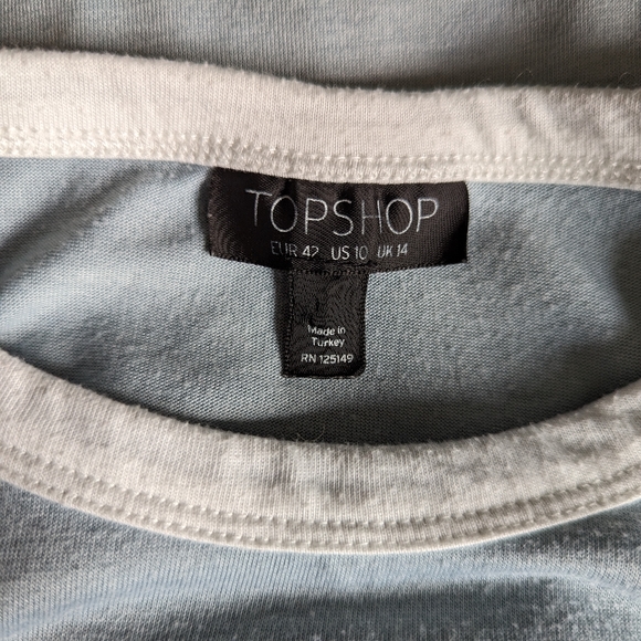 Baby Blue Topshop Crop Top - Picture 3 of 4